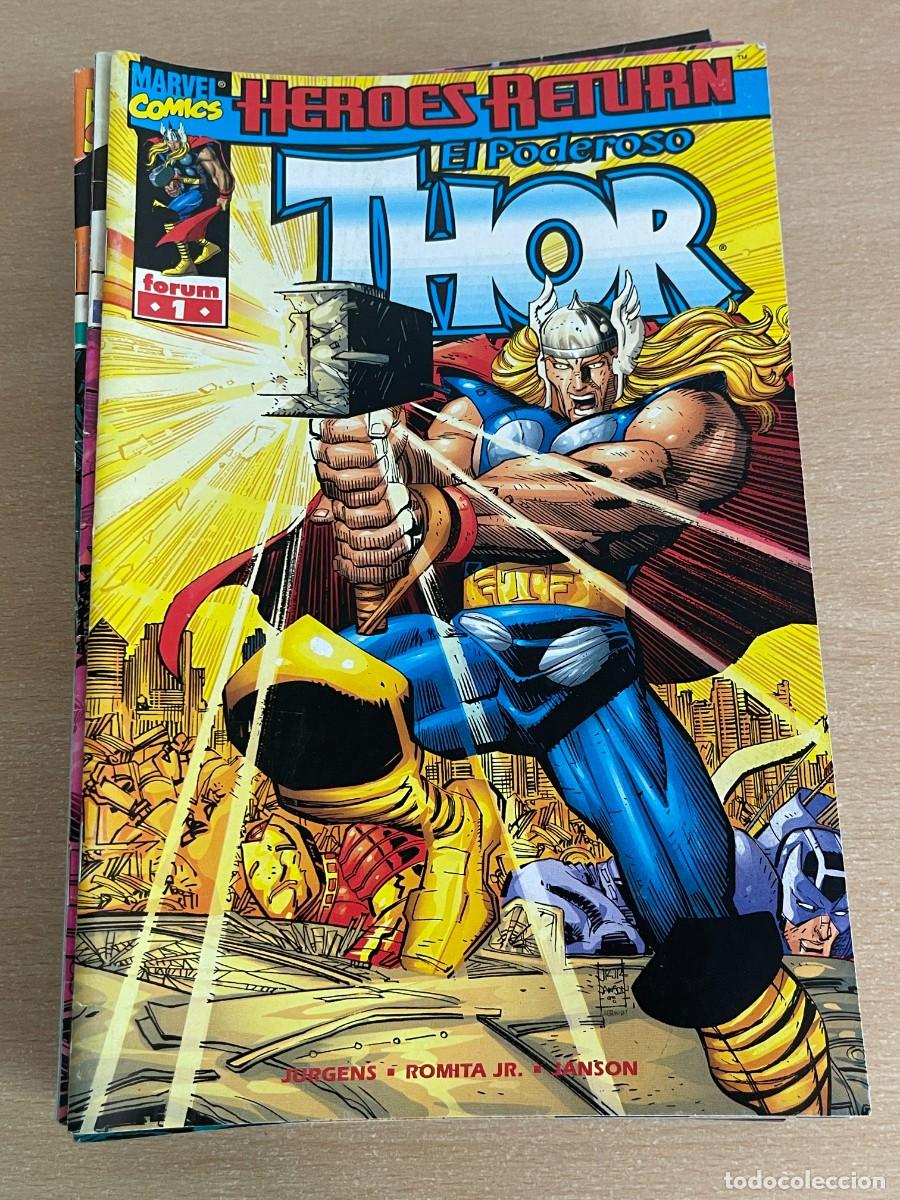 C&oacute;mics: Marvel Comics Forum LOTE 29 Ejemplares Heroes Return El Poderoso THOR Editorial Planeta 1998 - Foto 2