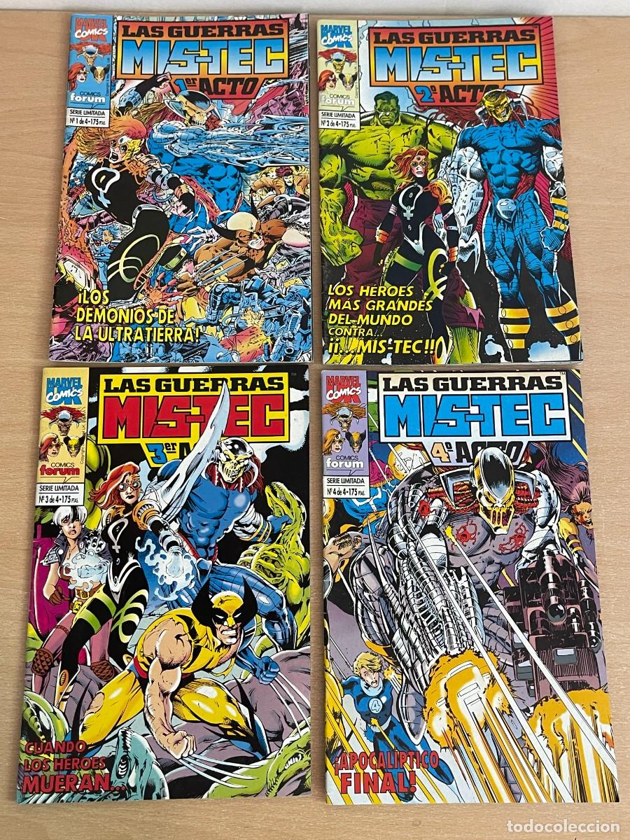 C&oacute;mics: Marvel Comics Forum LOTE 4 Ejemplares LAS GUERRAS MIS-TEC Completa 4 Actos Editorial Planeta 1994 - Foto 1