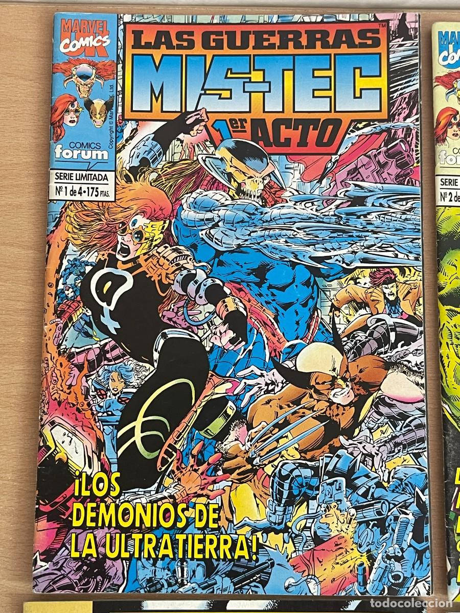 C&oacute;mics: Marvel Comics Forum LOTE 4 Ejemplares LAS GUERRAS MIS-TEC Completa 4 Actos Editorial Planeta 1994 - Foto 2