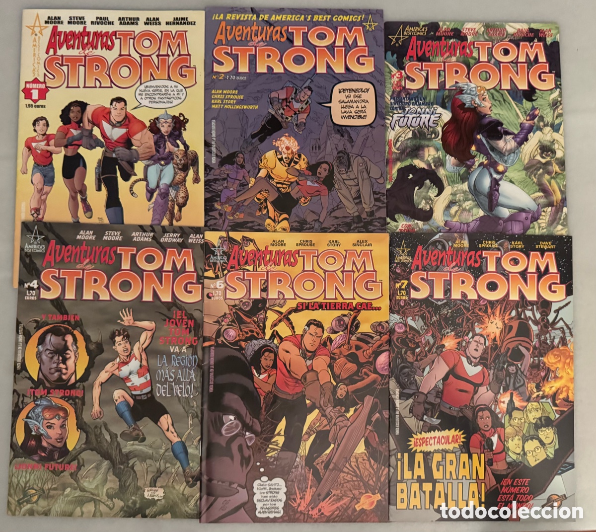 C&oacute;mics: Aventuras Tom Strong n&uacute;meros 1 al 16. Faltan 5 y 9.