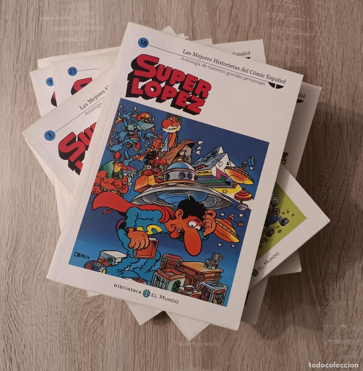C&oacute;mics: LOTE DE COMICS LAS MEJORES HISTORIETAS DEL COMIC ESPA&Ntilde;OS SERIE SUPER LOPEZ 9 TOMOS COMPLETA EL MUNDO