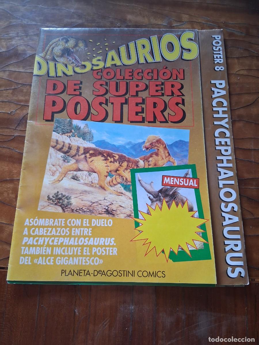 C&oacute;mics: DINOSAURIOS SUPER POSTERS POSTER N&deg; 8 PLANETA Deagostini Pachycephalosaurus Alce gigante