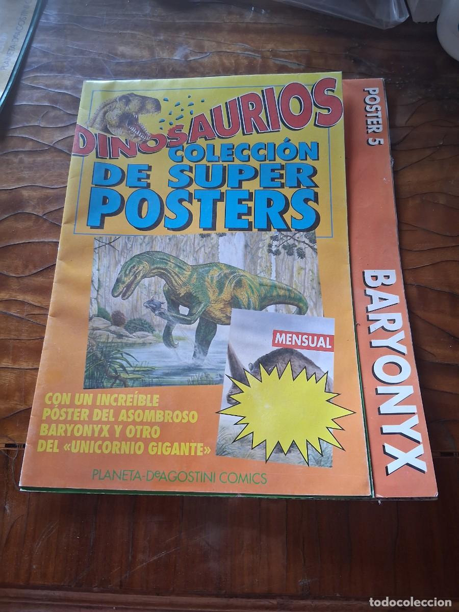 C&oacute;mics: DINOSAURIOS SUPER POSTERS POSTER N&deg; 5 PLANETA Deagostini Unicornio gigante Baryonyx