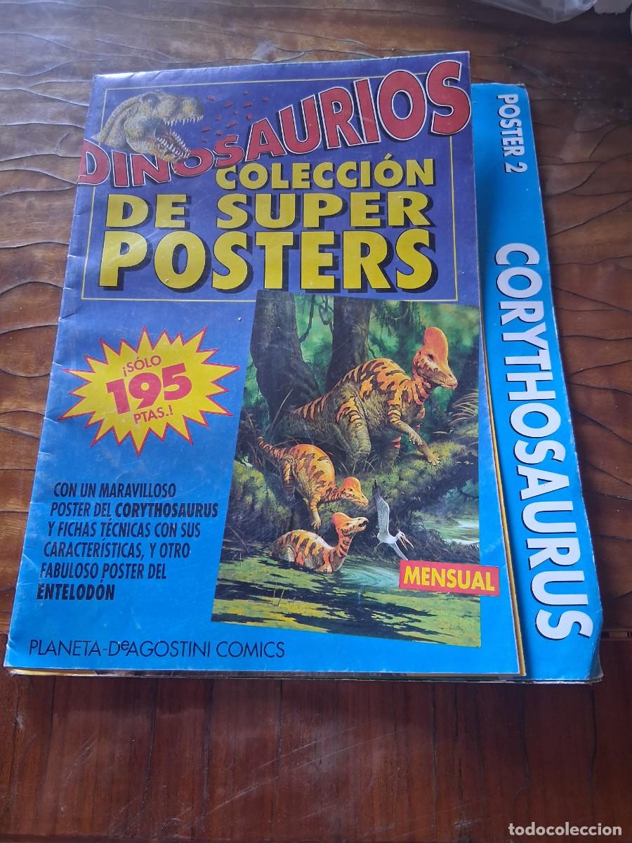 C&oacute;mics: DINOSAURIOS SUPER POSTERS POSTER N&deg; 2 PLANETA Deagostini Entelodon Corythosaurus