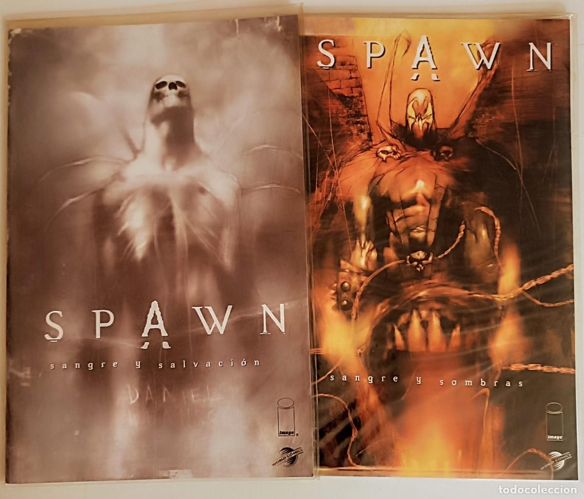 C&oacute;mics: Spawn: Novelas Gr&aacute;ficas - Sangre y Salvaci&oacute;n + Sangre y Sombras - Prestigio - NM