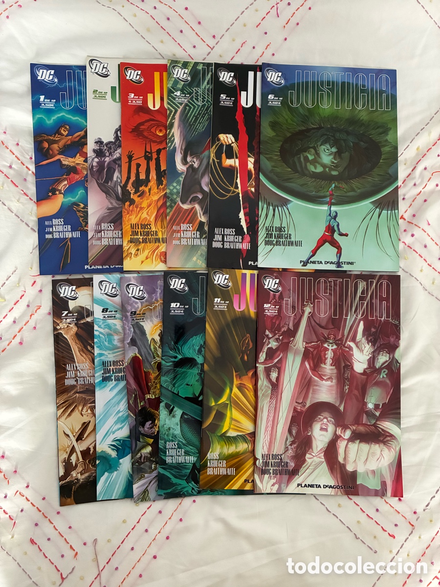 C&oacute;mics: JUSTICIA &ndash; COLECCI&Oacute;N COMPLETA 12 TOMOS &ndash; ALEX ROSS &ndash; KRUEGER &ndash; BRAITHWAITE &ndash; DC &ndash;PLANETA DEAGOSTINI