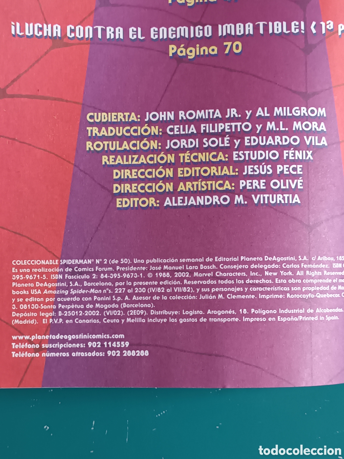 C&oacute;mics: Coleccionable Spiderman n&ordm; 2 PLANETA DEAGOSTINI - MARVEL 2002 - Foto 2
