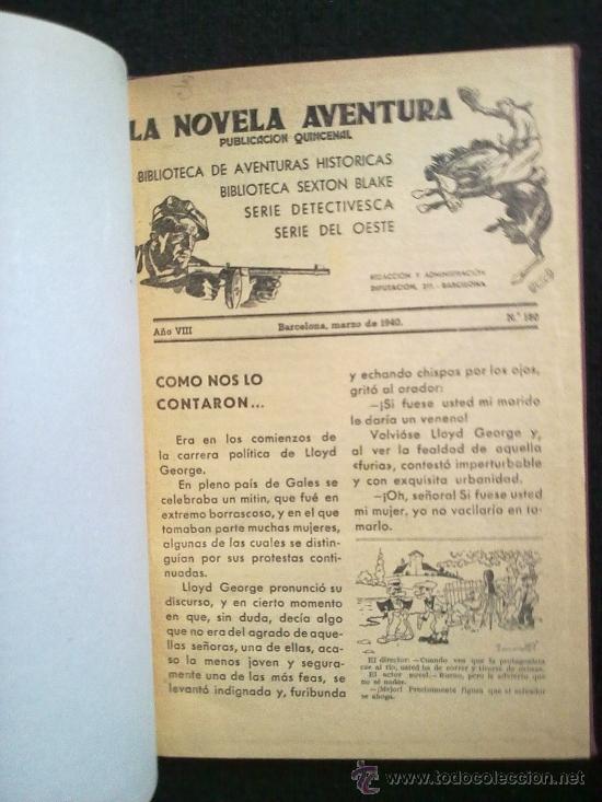 Comics : LA NOVELA AVENTURA. 3 EJEMPLARES EN UN TOMO. 1939-40