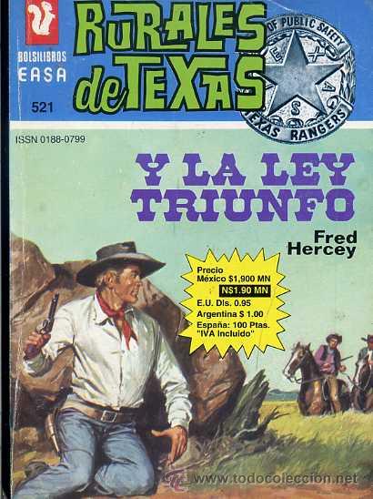 C&oacute;mics: FRED HERCEY : Y LA LEY TRIUNFO (RURALES DE TEXAS EASA, M&Eacute;XICO, 1991) - Foto 1