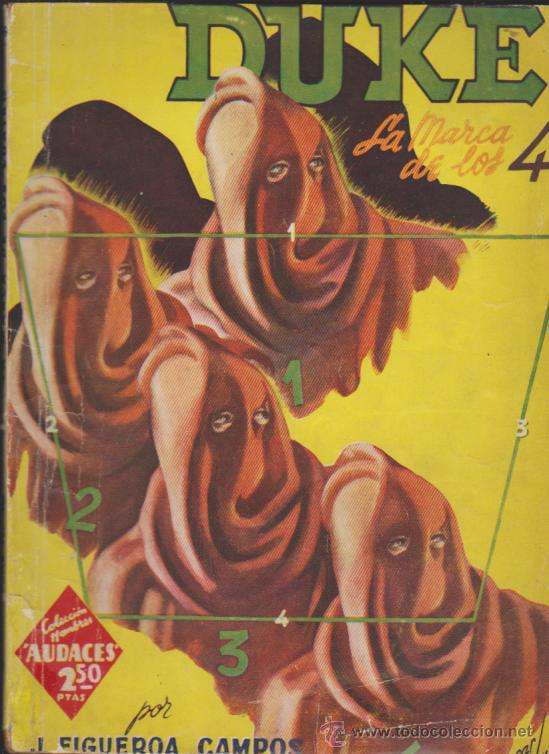 C&oacute;mics: Duque n&ordm;  10. La Marca de los 4. Hombres Audaces. Molino  1946. - Foto 1
