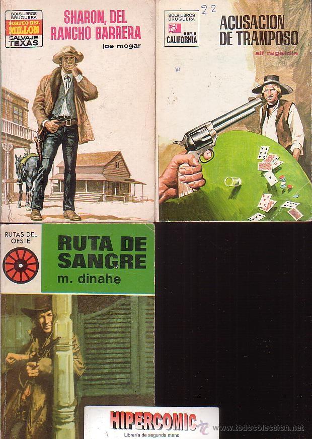 Comics : BOLSILIBROS OESTE, LOTE 3 EJEMPLARES A&Ntilde;OS 70 -Edita : BRUGUERA