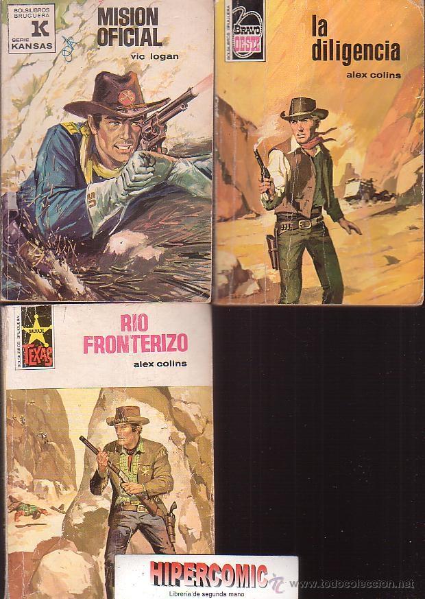 Comics : BOLSILIBROS OESTE, LOTE 3  EJEMPLARES A&Ntilde;OS 70 -Edita : BRUGUERA