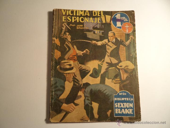 C&oacute;mics: victima del espionaje. biblioteca sexton blake. n&ordm; 30. ediciones hymsa. (e-8). - Foto 1