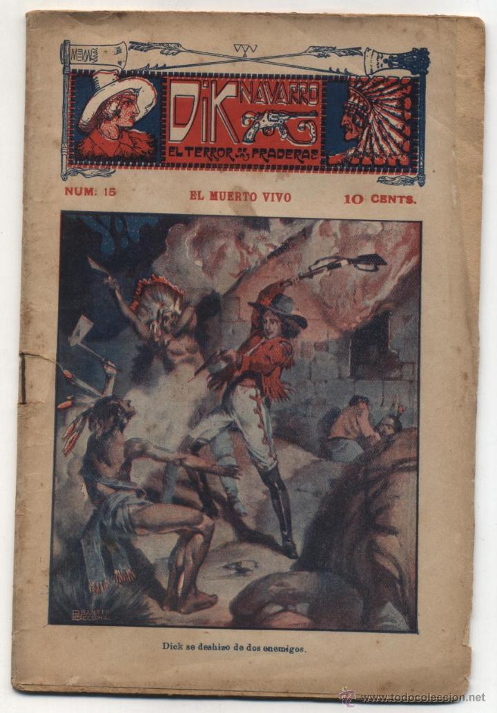 C&oacute;mics: Dick Navarro El Terror de las Praderas. n&ordm;  15.  Editorial Progreso  191?. - Foto 1