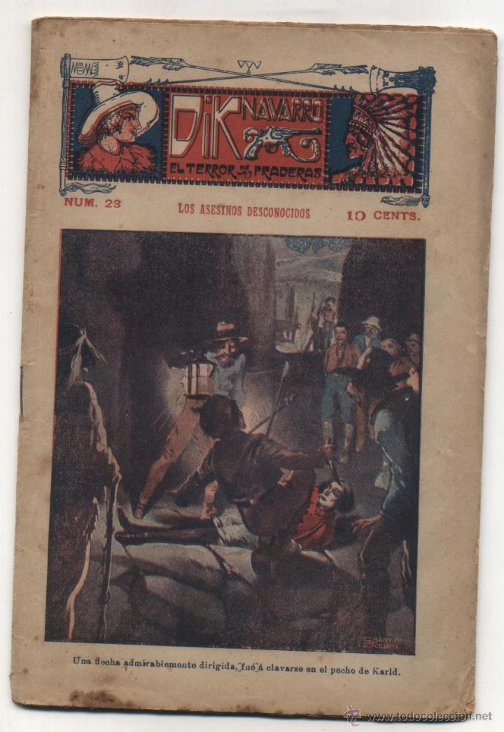 C&oacute;mics: Dick Navarro El Terror de las Praderas. n&ordm;  23.  Editorial Progreso  191?. - Foto 1