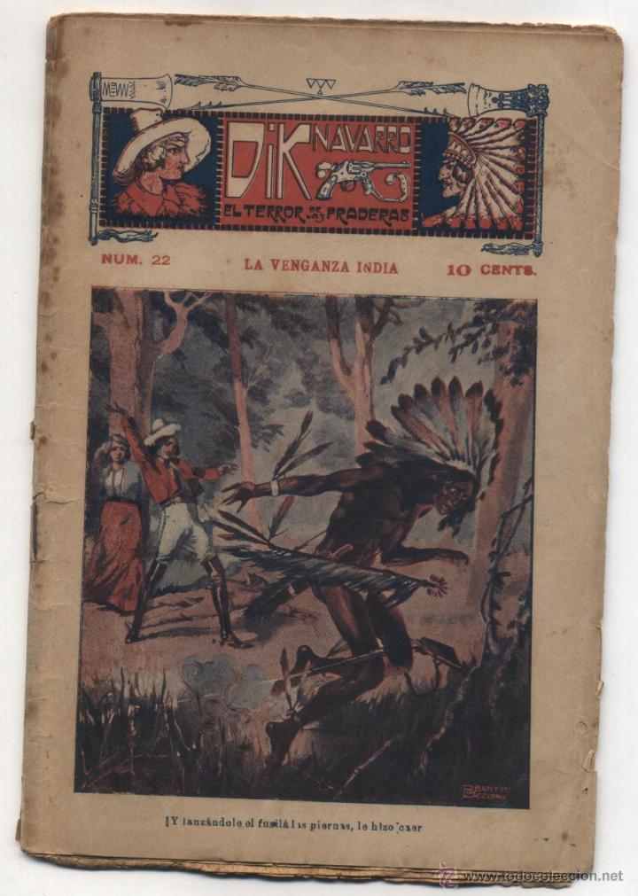 C&oacute;mics: Dick Navarro El Terror de las Praderas. n&ordm;  22.  Editorial Progreso  191?. - Foto 1