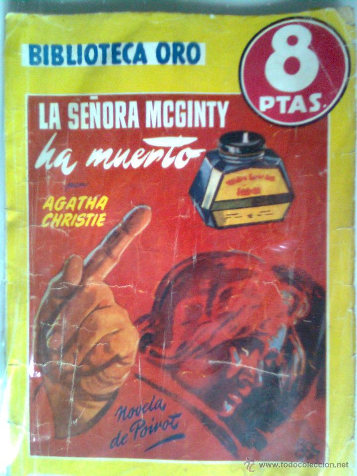 C&oacute;mics: BIBLIOTECA ORO- N&ordm; 304 -1953-LA SE&Ntilde;ORA McGUINTY HA MUERTO-POIROT-AGATHA CHRISTIE-DIF&Iacute;CIL-LEAN-4014