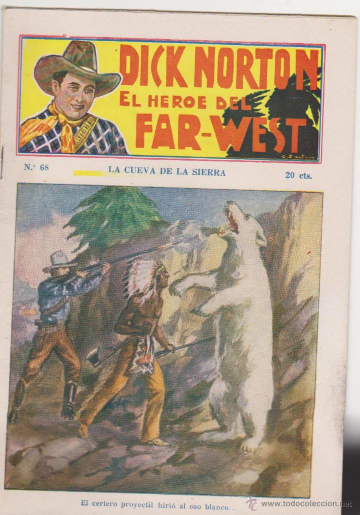 C&oacute;mics: Dick Norton El H&eacute;roe del Far - West n&ordm;  68. Editorial Vecchi A&ntilde;os 20. - Foto 1