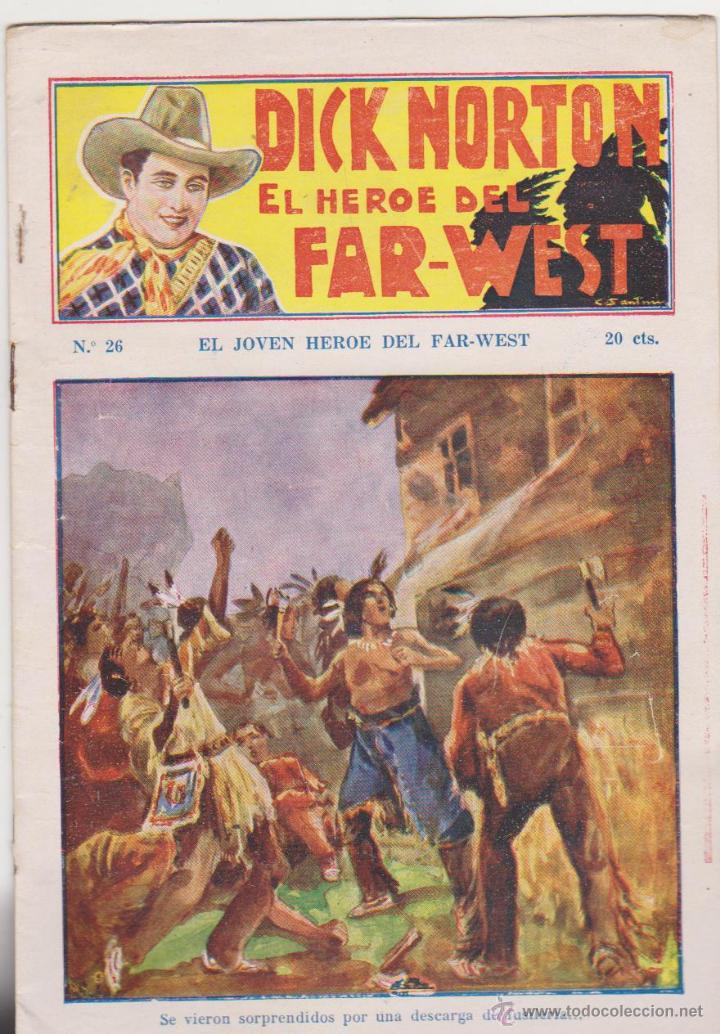 C&oacute;mics: Dick Norton El H&eacute;roe del Far - West n&ordm;  26. Editorial Vecchi A&ntilde;os 20. - Foto 1