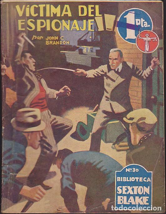 C&oacute;mics: NOVELA COLECCION biblioteca sexton blake victima del espionaje - Foto 1