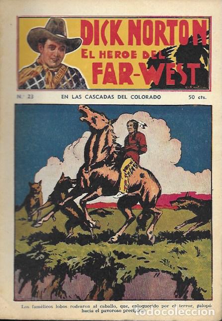C&oacute;mics: Dick Norton, el h&eacute;roe del Far-West. N&ordm; 23 En las cascadas de Colorado. Vecchi - Foto 1