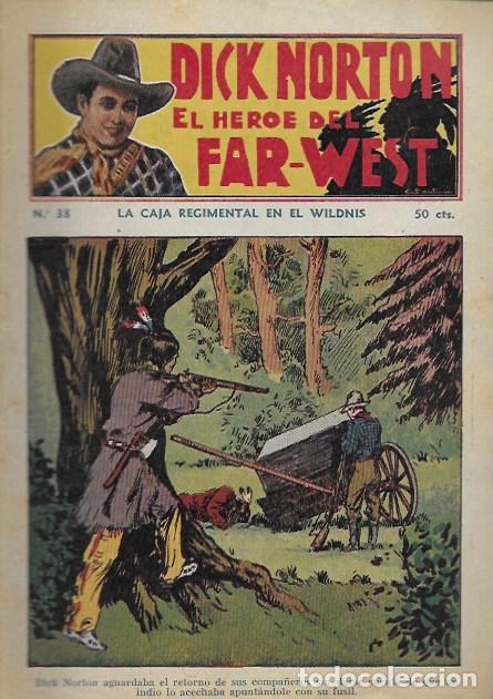 C&oacute;mics: Dick Norton, el h&eacute;roe del Far-West. N&ordm; 38 La caja regimental en el Wildnis. Vecchi - Foto 1