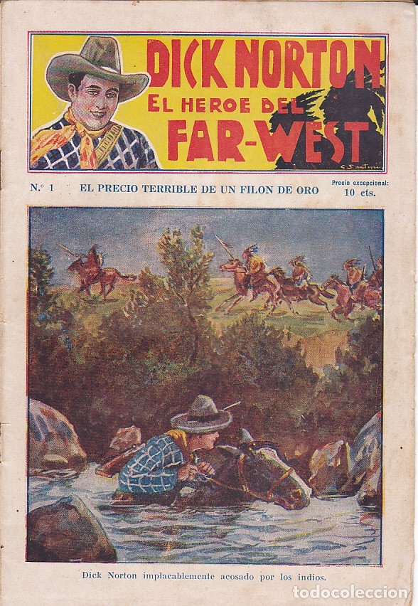 C&oacute;mics: LOTE DE 77 EJEMPLARES DEL 1 AL 79 FOLLETINES DICK NORTON EL HEROE DEL FAR-WEST - Foto 1