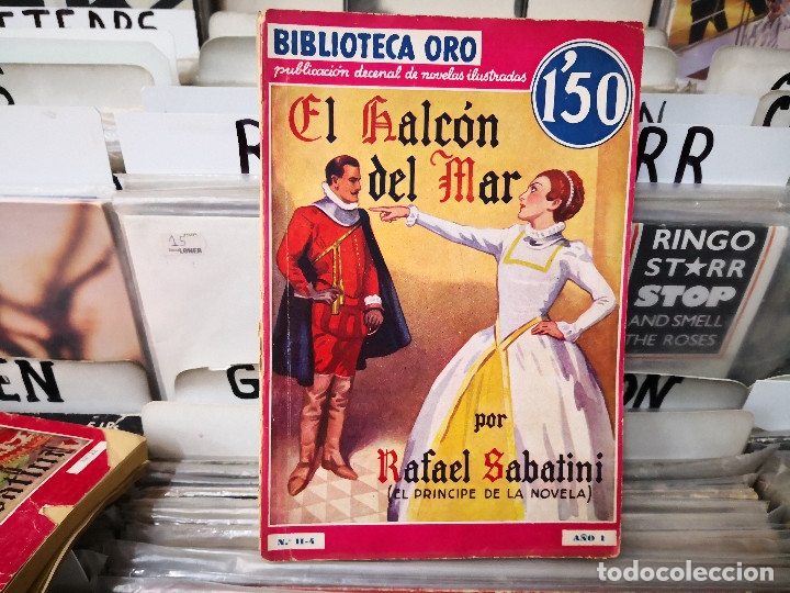 C&oacute;mics: Biblioteca Oro - El halc&oacute;n del mar - Rafael Sabatini - Roja - Molino - Foto 1