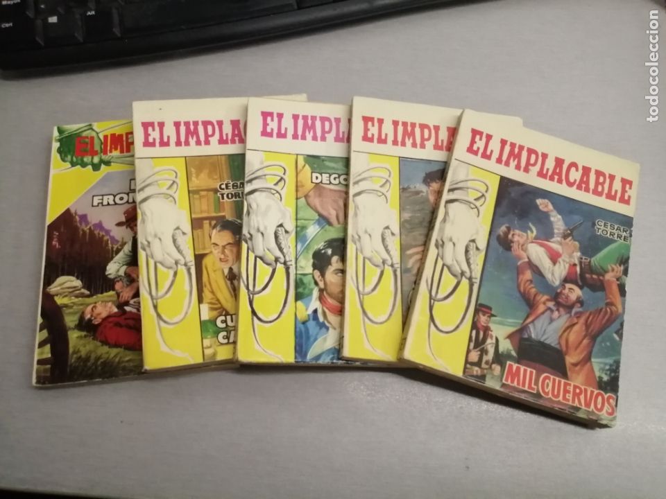C&oacute;mics: EL IMPLACABLE / LOTE 5 NOVELAS: 3, 5, 15, 18, 23 / C&Eacute;SAR TORRE / EDICIONES TORAY 1960 - Foto 1