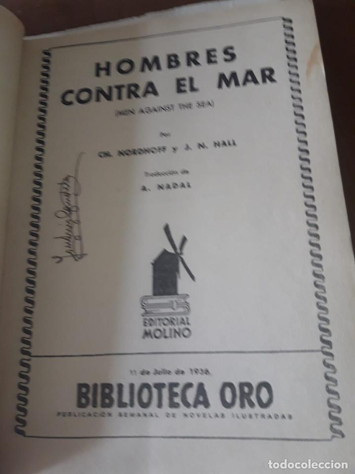 C&oacute;mics: HOMBRES CONTRA EL MAR. NORDHOFF Y HALL. EDITORIAL MOLINO. - Foto 2