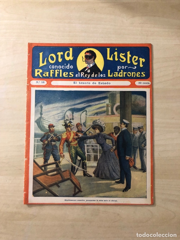 C&oacute;mics: LORD LISTER CONOCIDO POR RAFFLES EL REY DE LOS LADRONES, N&ordm; 58, A&Ntilde;OS 20/30, ( F GRANADA Y C&ordf;)
