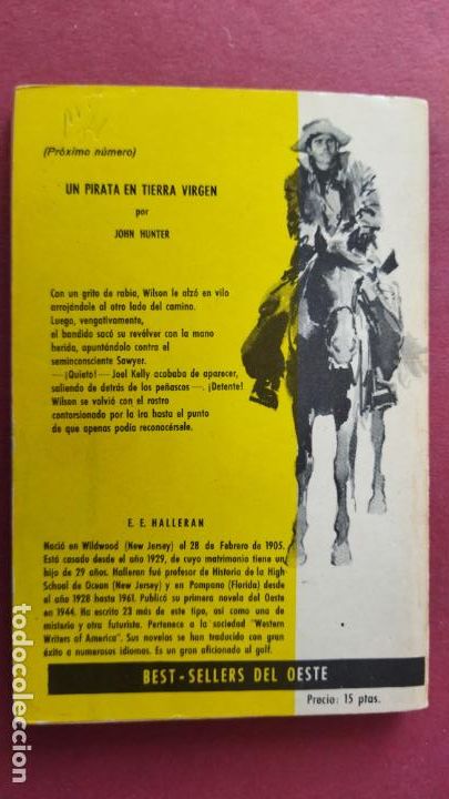 C&oacute;mics: BEST SELLERS DEL OESTE N&ordm; 50 - EN LAS GARRAS DEL ODIO - E.E.HALLERAN - EDICIONES TORAY 1961 - Foto 2