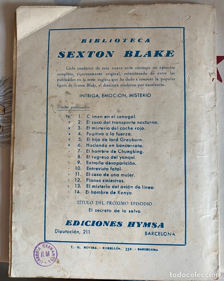 C&oacute;mics: SEXTON BLAKE EL HOMBRE DE KENYA 14 - Foto 2