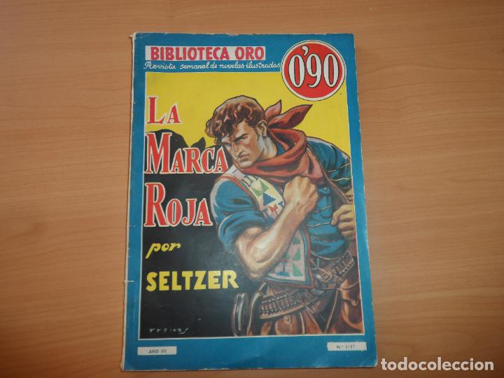 C&oacute;mics: BIBLIOTECA ORO SERIE AZUL N&ordm; 37 - EDI. MOLINO 1936 - LA MARCA ROJA por SELTZER