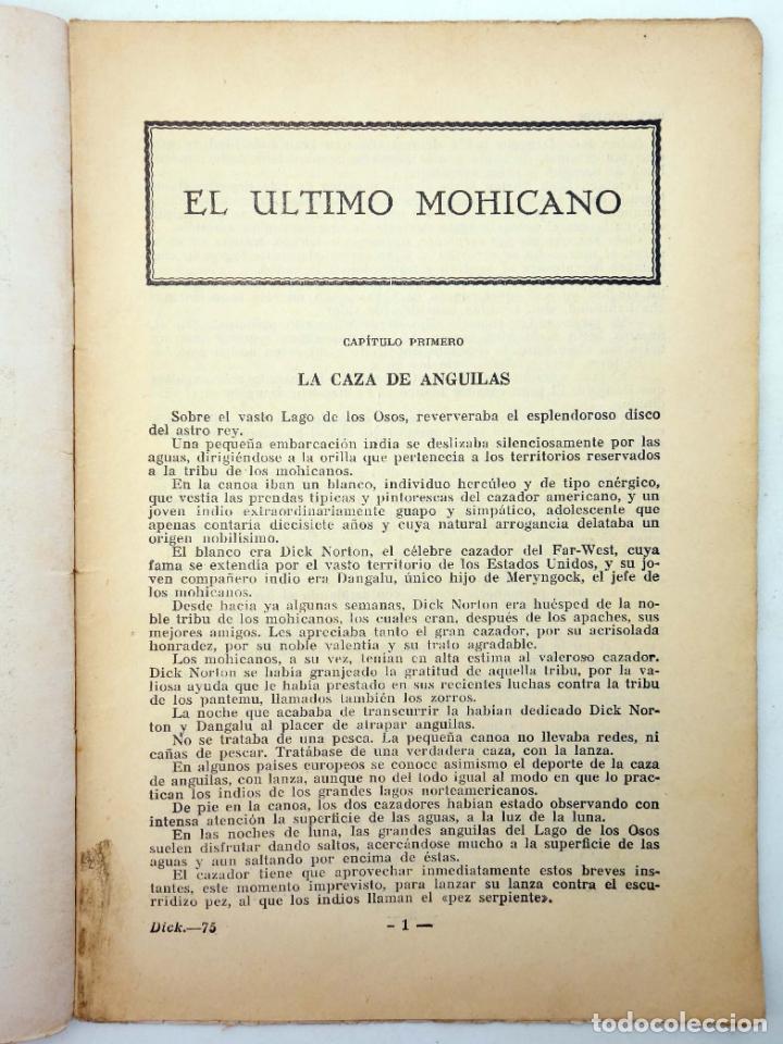 C&oacute;mics: DICK NORTON, EL H&Eacute;ROE DEL FAR WEST 75. EL &Uacute;LTIMO MOHICANO. Vecchi, Circa 1930 - Foto 3