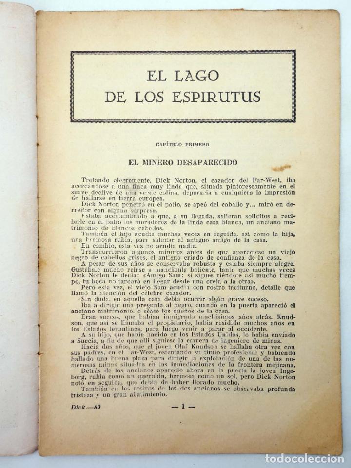C&oacute;mics: DICK NORTON, EL H&Eacute;ROE DEL FAR WEST 80. EL LAGO DE LOS ESP&Iacute;RITUS. Vecchi, Circa 1930 - Foto 3