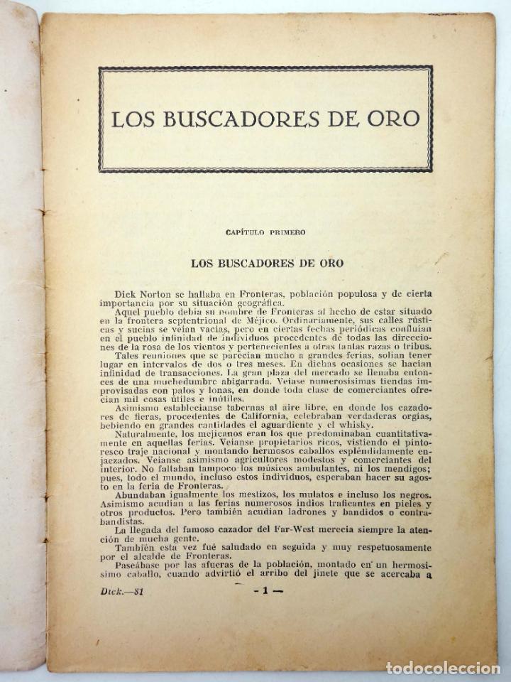 C&oacute;mics: DICK NORTON, EL H&Eacute;ROE DEL FAR WEST 81. LOS BUSCADORES DE ORO. Vecchi, Circa 1930 - Foto 3