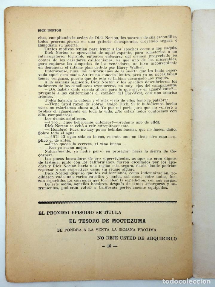 C&oacute;mics: DICK NORTON, EL H&Eacute;ROE DEL FAR WEST 81. LOS BUSCADORES DE ORO. Vecchi, Circa 1930 - Foto 4