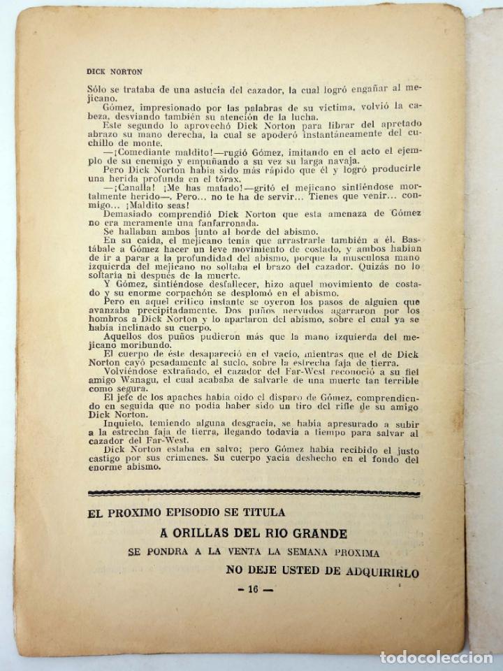 C&oacute;mics: DICK NORTON, EL H&Eacute;ROE DEL FAR WEST 72. AL BORDE DEL ABISMO. Vecchi, Circa 1930 - Foto 4