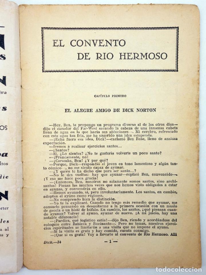 C&oacute;mics: DICK NORTON, EL H&Eacute;ROE DEL FAR WEST 34. EL CONVENTO DE R&Iacute;O HERMOSO. Vecchi, Circa 1930 - Foto 3