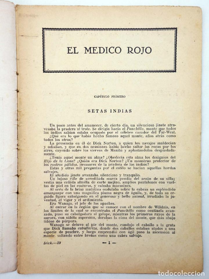 C&oacute;mics: DICK NORTON, EL H&Eacute;ROE DEL FAR WEST 29. EL M&Eacute;DICO ROJO. Vecchi, Circa 1930 - Foto 3