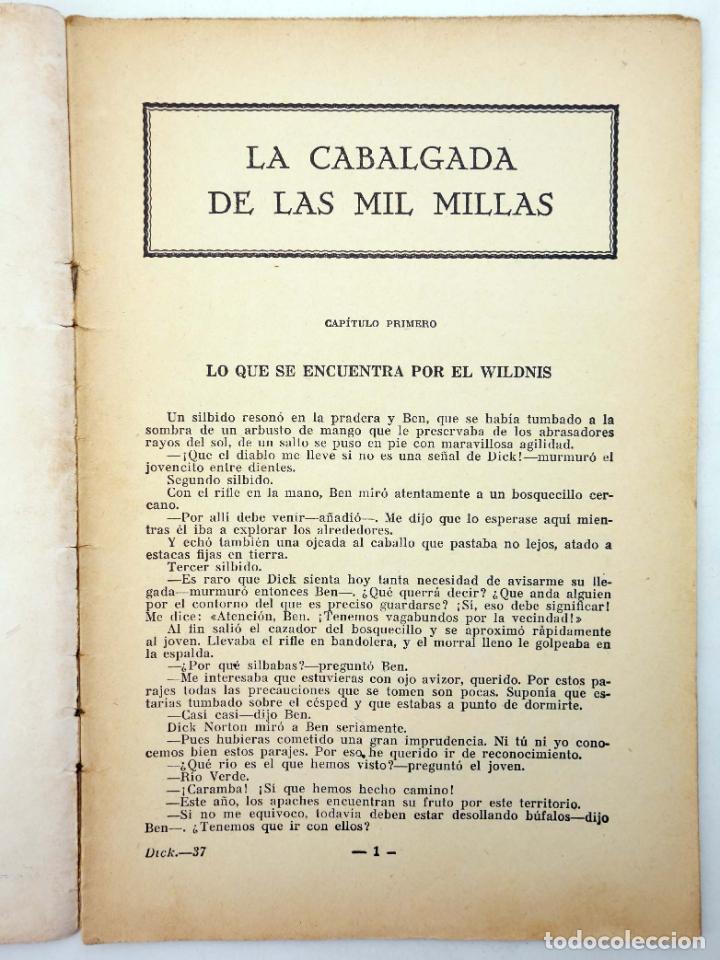 C&oacute;mics: DICK NORTON, EL H&Eacute;ROE DEL FAR WEST 37. LA CABALGADA DE LAS MIL MILLAS. Vecchi, Circa 1930 - Foto 3