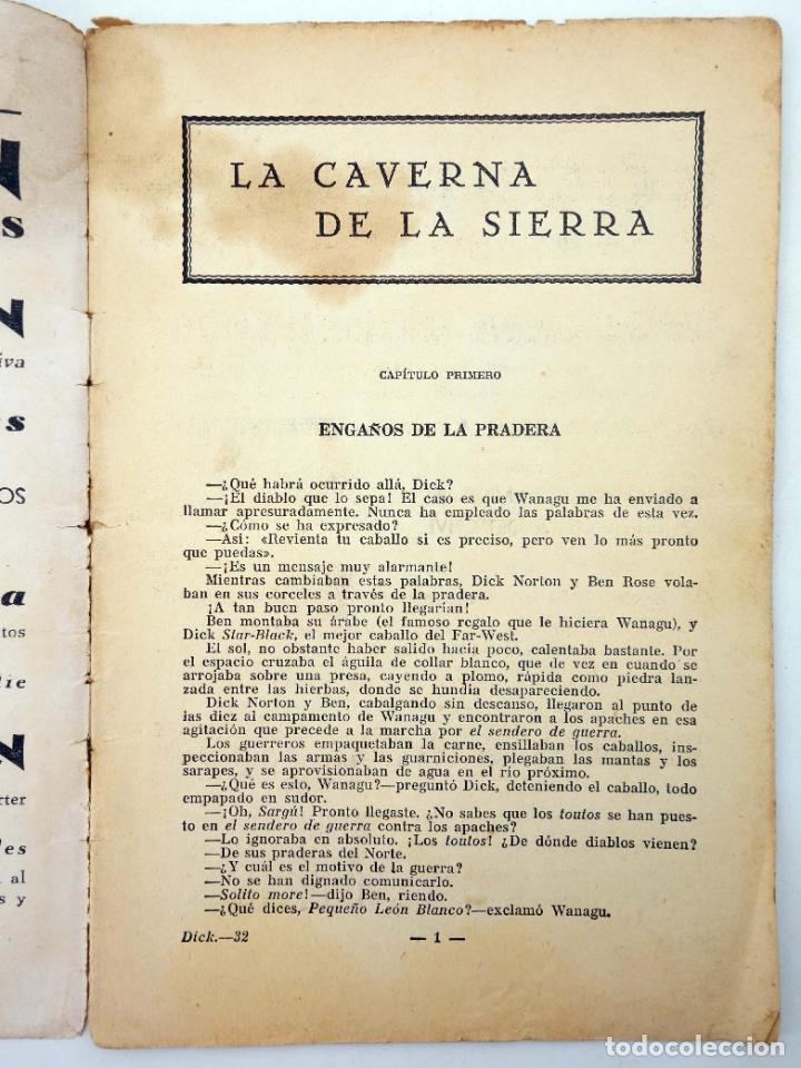 C&oacute;mics: DICK NORTON, EL H&Eacute;ROE DEL FAR WEST 32. LA CAVERNA DE LA SIERRA. Vecchi, Circa 1930 - Foto 3