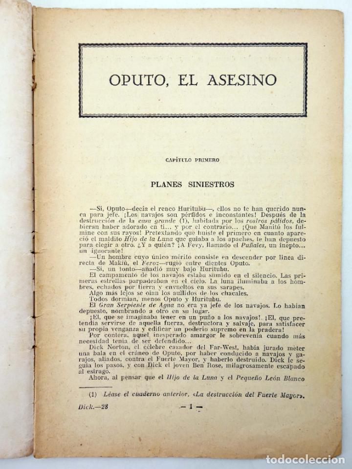 C&oacute;mics: DICK NORTON, EL H&Eacute;ROE DEL FAR WEST 28. OPUTO, EL ASESINO. Vecchi, Circa 1930 - Foto 3
