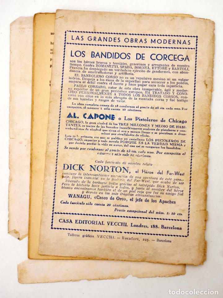 C&oacute;mics: DICK NORTON, EL H&Eacute;ROE DEL FAR WEST 20. EN LA V&Iacute;A DEL FERROCARRIL DEL PAC&Iacute;FICO. Vecchi, Circa 1930 - Foto 2