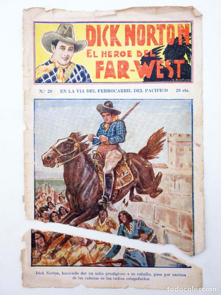 C&oacute;mics: DICK NORTON, EL H&Eacute;ROE DEL FAR WEST 20. EN LA V&Iacute;A DEL FERROCARRIL DEL PAC&Iacute;FICO. Vecchi, Circa 1930 - Foto 3