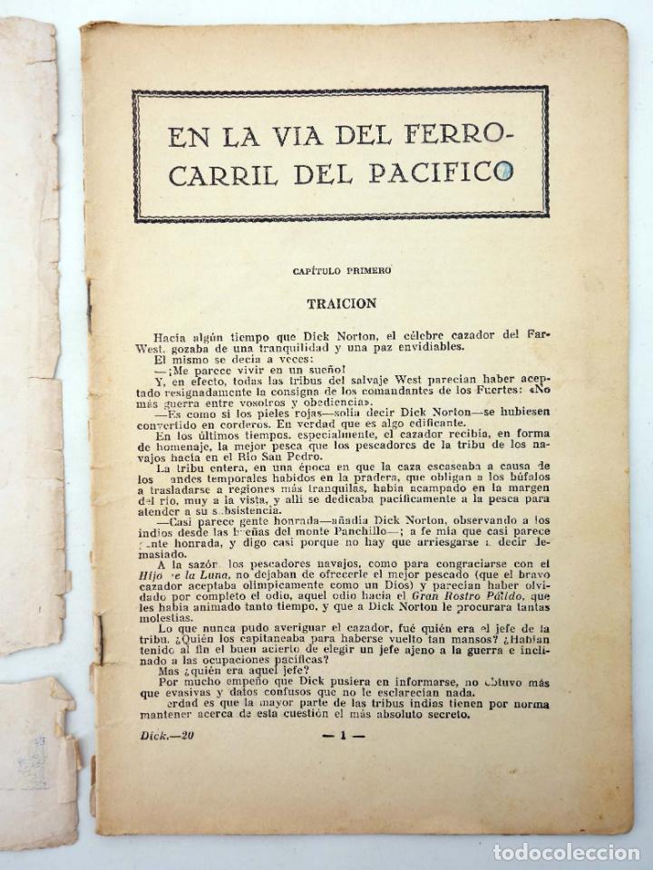 C&oacute;mics: DICK NORTON, EL H&Eacute;ROE DEL FAR WEST 20. EN LA V&Iacute;A DEL FERROCARRIL DEL PAC&Iacute;FICO. Vecchi, Circa 1930 - Foto 4