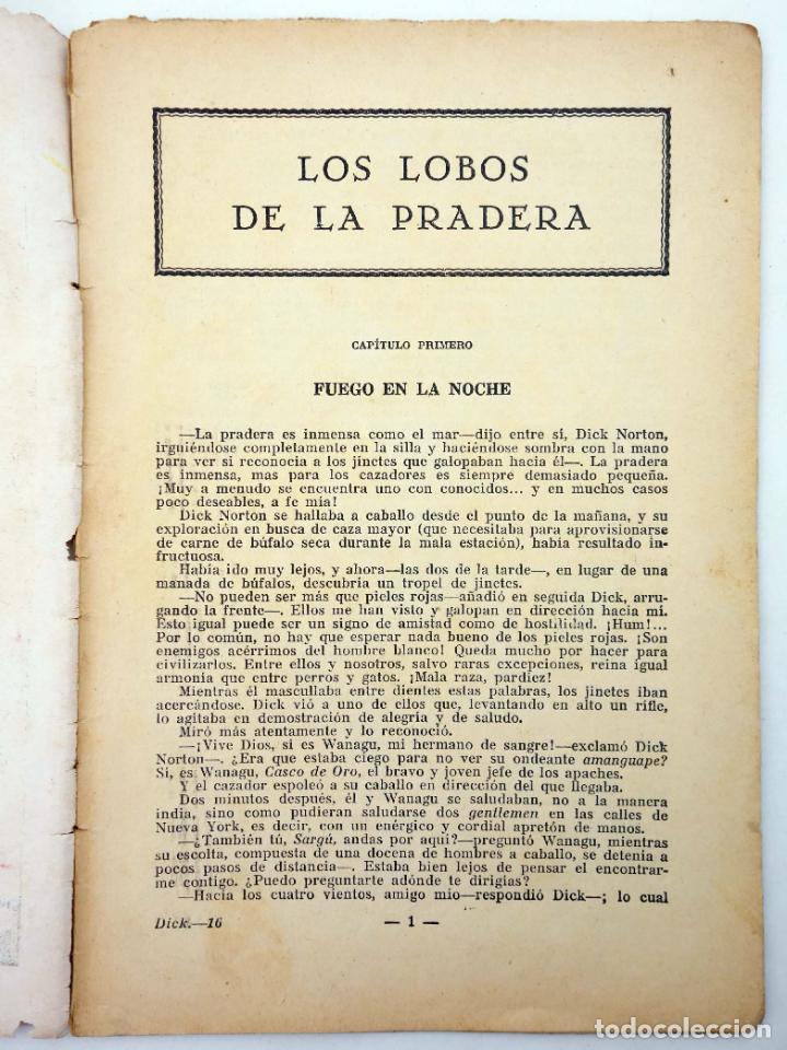 C&oacute;mics: DICK NORTON, EL H&Eacute;ROE DEL FAR WEST 16. LOS LOBOS DE LA PRADERA. Vecchi, Circa 1930 - Foto 3