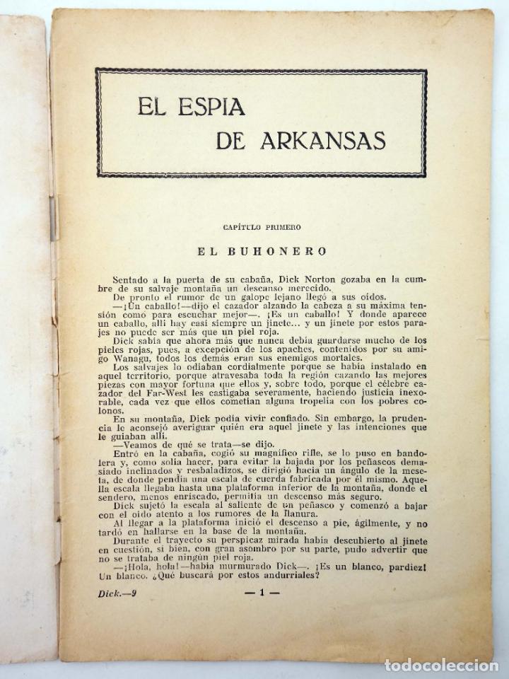 C&oacute;mics: DICK NORTON, EL H&Eacute;ROE DEL FAR WEST 9. EL ESP&Iacute;A DE ARKANSAS. Vecchi, Circa 1930 - Foto 3