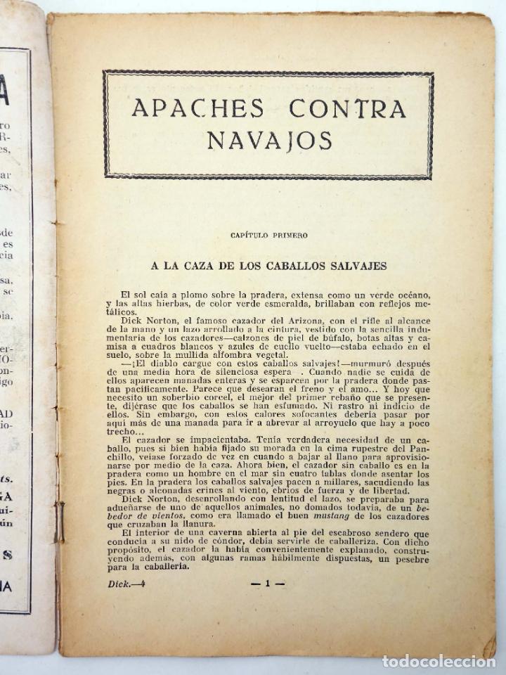 C&oacute;mics: DICK NORTON, EL H&Eacute;ROE DEL FAR WEST 4. APACHES CONTRA NAVAJOS. Vecchi, Circa 1930 - Foto 3